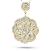 4.70ct 18k Yellow Gold Diamond Pendant